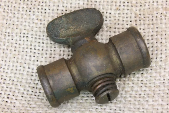 Old Gas Line Valve Petcock Brass Hit Miss Steam Engine Tractor 1/4” Vintage 2
