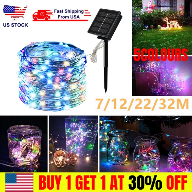 50-300 LED Solar Power String Fairy Lights Garden Party Christmas Lamp Outdoor~
