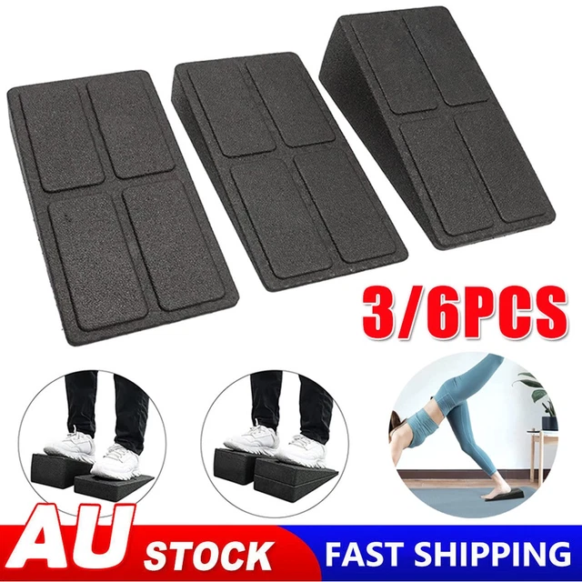 3/6PCS ADJUSTABLE SQUAT Wedge Block Ramp Non-Slip Calf Stretcher Slant ...