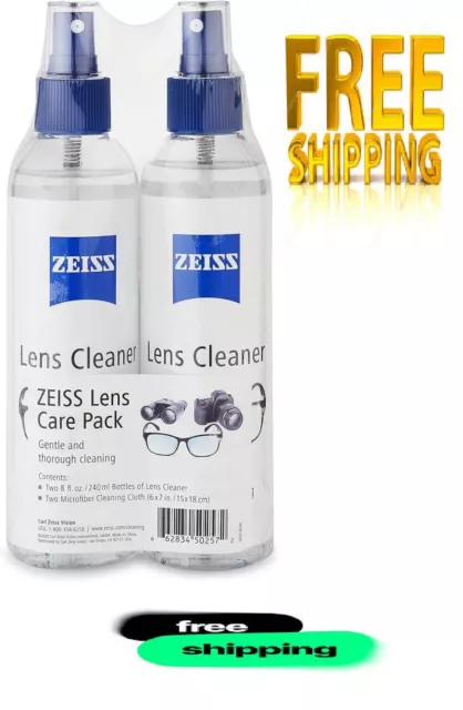 ZEISS Lens Cleaning Solution Kit (8 fl. oz. 2 pk.) 2 Bottles of Lens Spray USA