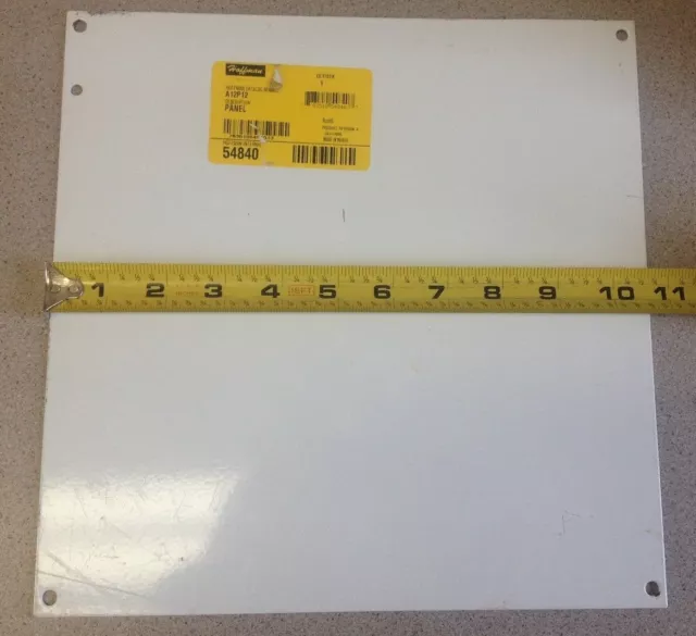 HOFFMAN Enclosures A12P12 54840 Back Plate Panel White Steel 10-3/4x 10-7/8" NOS
