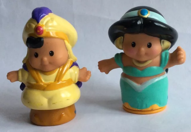 2 X Fisher Price - Little People – Disney – Aladdin & Princess Jasmine