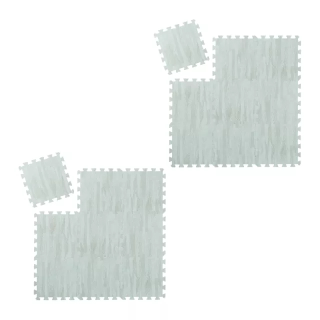 Tapis pour le sol 18 pièces tapis puzzle protection jeux sport caoutchouc blanc