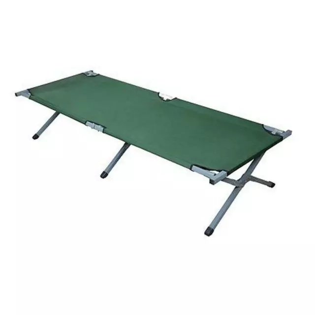 Portable Folding Camping Cot with Carrying Bag Outdoor Military Army Green