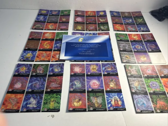 Pokémon Series One - Cards Inc - Uncut Sheets Artbox/Nintendo