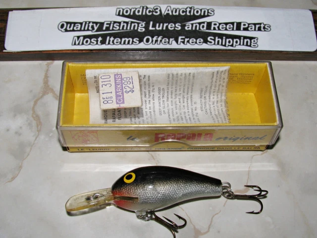 RAPALA FAT RAP FR-5 FR5 Crankbait Lure HTF Silver Blue Org Belly