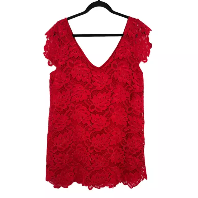 BB Dakota dress Jacqueline lace shift red Medium M