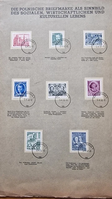 Briefmarken Polen 1952 Gestempelt