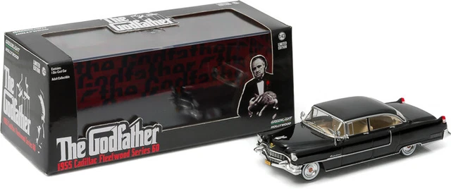 Figurine 1/18 Marlon Brando Le Parrain – Cadillac 1955 – Résine – Vroom Greenlight