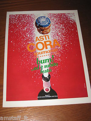 advertising Pubblicità 1968 ASTI CORA SPUMANTE 