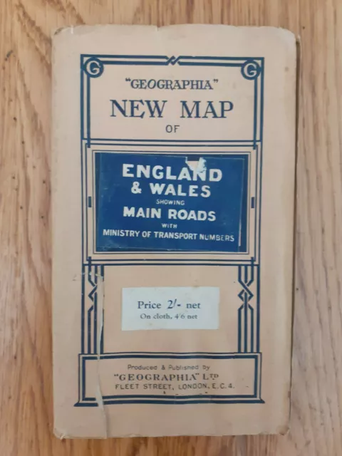 Vintage Geographia England & Wales main roads