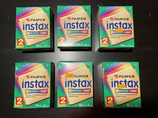6 xFujifilm Instax película a color de formato de imagen ancha, cada 2 paquetes/10 fotos, recuperación