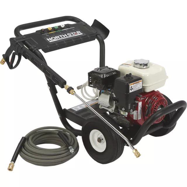 NorthStar Gas Cold Water Pressure Washer, 3,300 PSI, 2.5 GPM Honda Engine,