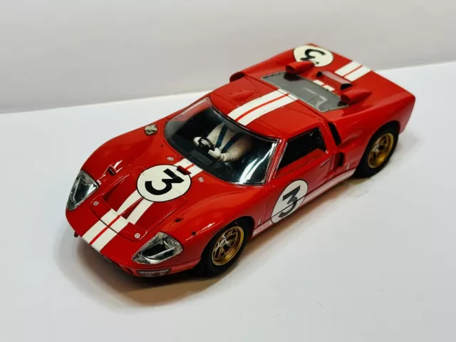(H) Scalextric Car Analog Ford GT40 N°3 Red C2509