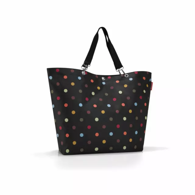 reisenthel shopper xl tasche für einkauf einkaufstasche dots schwarz ZU7009