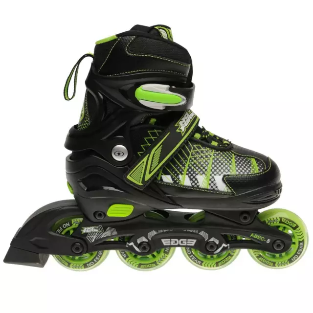 No Fear Kids Children Boys Edge Junior Inline Skates Roller Blades 4 Wheel