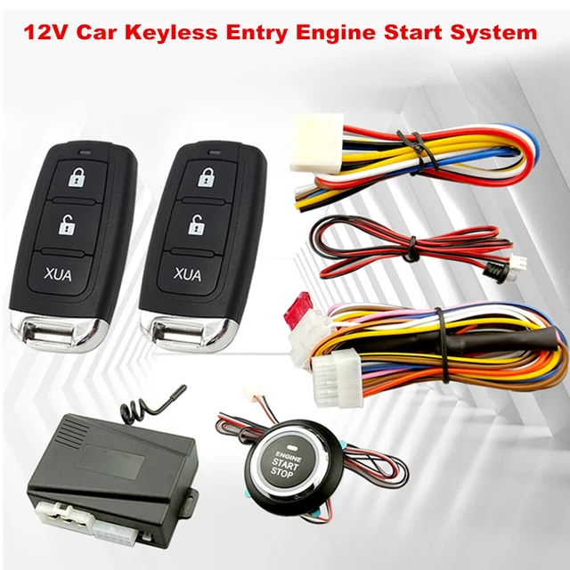 12V Car Keyless Entry Engine Start Push Button Alarm Remote Starter Stop Lock