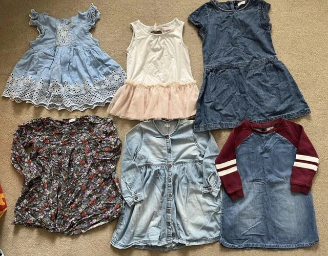 Next girls dresses age 4-5 years Dress bundle Denim and floral design