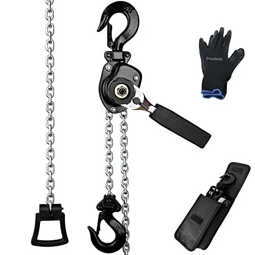 Manual Lever Hoist Come Along 1/4 Ton 10FT Lift G80 Chain for Lifting Pulling...