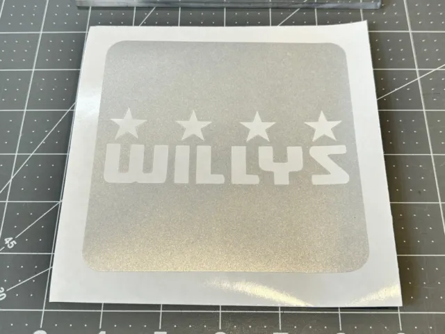 Willys Square Vinyl Decal Many Sizes & Color Options Free Ship Buy 2 Get 1 FREE