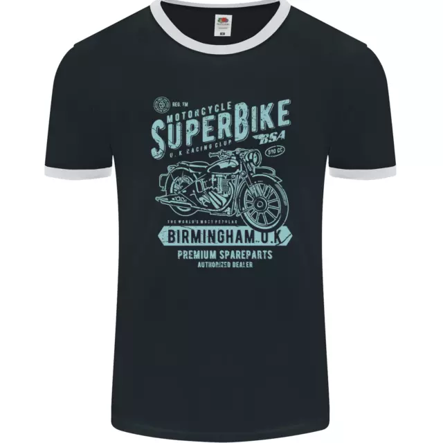 Superbike Birmingham Motorcycle Biker Mens Ringer T-Shirt FotL