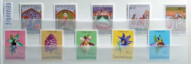 Lussemburgo Luxembourg 1974-74 Due Serie Complete Nuove - 10  Stamps New**