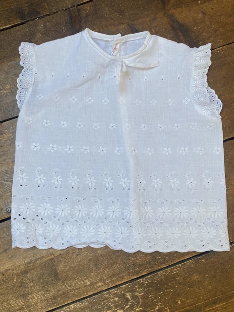 Top inglese broccato vintage per ragazze età 2-3-4 anni