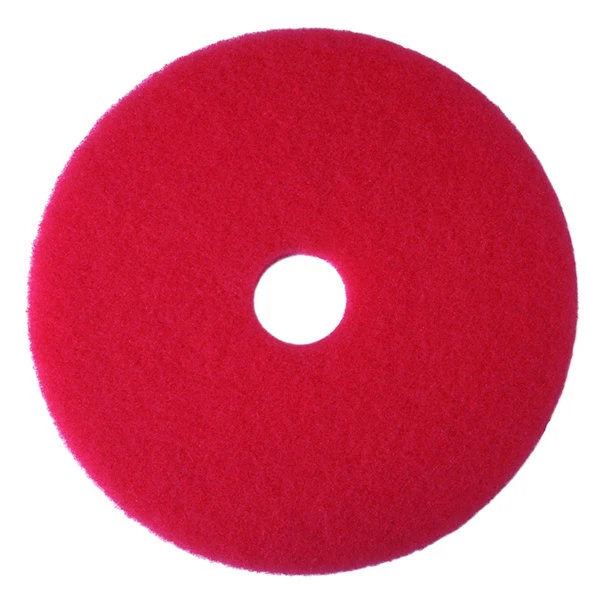 3M Red Buffer Pad 5100, 12" Floor Buffer, (Case of 5) New Damaged Box