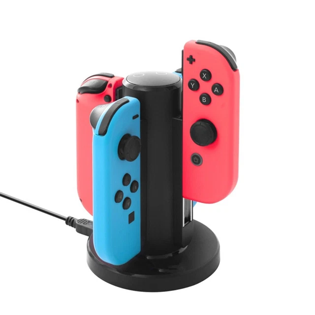Controller Charging LED Stand 4in1 Charger Dock Switch Joy-Con/Pro