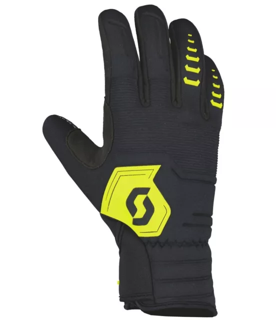 Guanti Enduro Cross Inverno Gloves Moto Scott Ridgeline Nero Giallo Fluo Tg S
