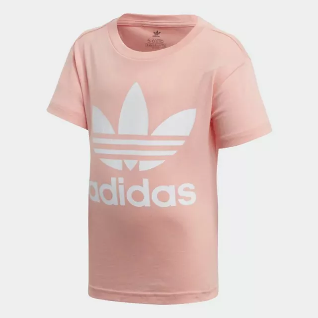 Adidas Trébol Niños Camiseta - FM5625 - Brillo Rosa/Blanco - 3 Años - 8 Años