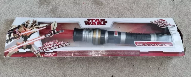 Star Wars: Clone Wars Electronic Sith Dual Action Lightsaber - Hasbro- Boxed