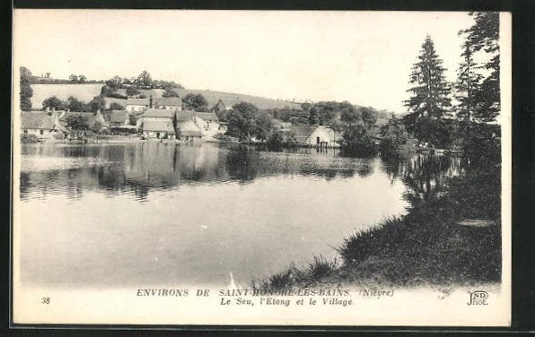 CPA Saint-Honoré-les-Bains, Le Seu, L'Etang de village