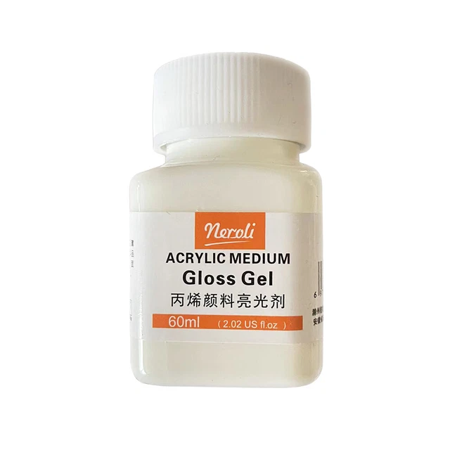 Gel de brillo mediano de acrílico 60 ml para pintura al óleo esmalte dibujo pintura pigmento arte