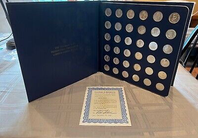 The Franklin Mint Treasury Of Presidential Commemorative Medals Silver Set