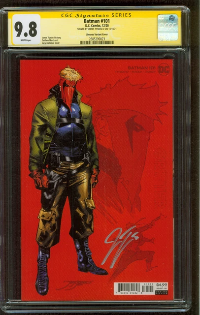 Batman 101 CGC SS 9.8 Jimenez Grifter Variant Cover 12/20