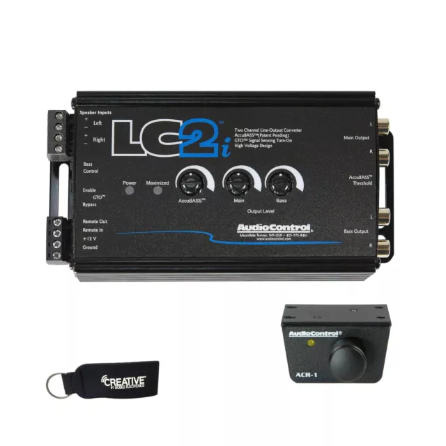 AudioControl LC2i 2 Channel Line Out Converter with Accubass and Subwoofer Co...