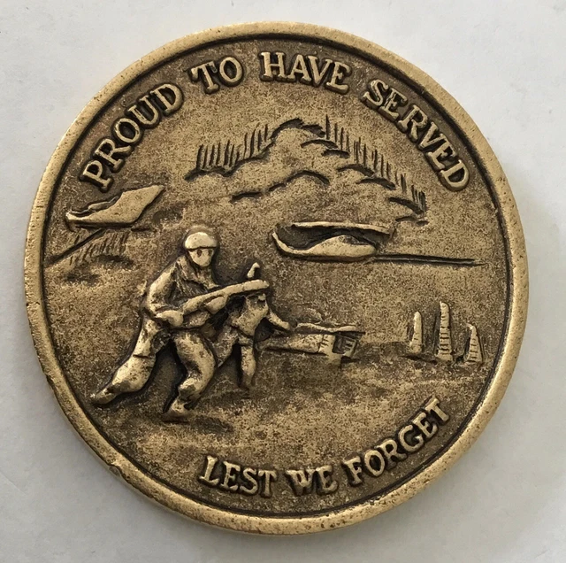 Desert Storm Gulf War Venteran Proud To Have Served Lest We Forget Coin Medal