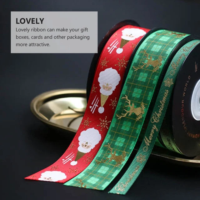 2x Urlaub Haar Bögen Bänder Manuellen Band Weihnachten Geschenk Paket Band 12