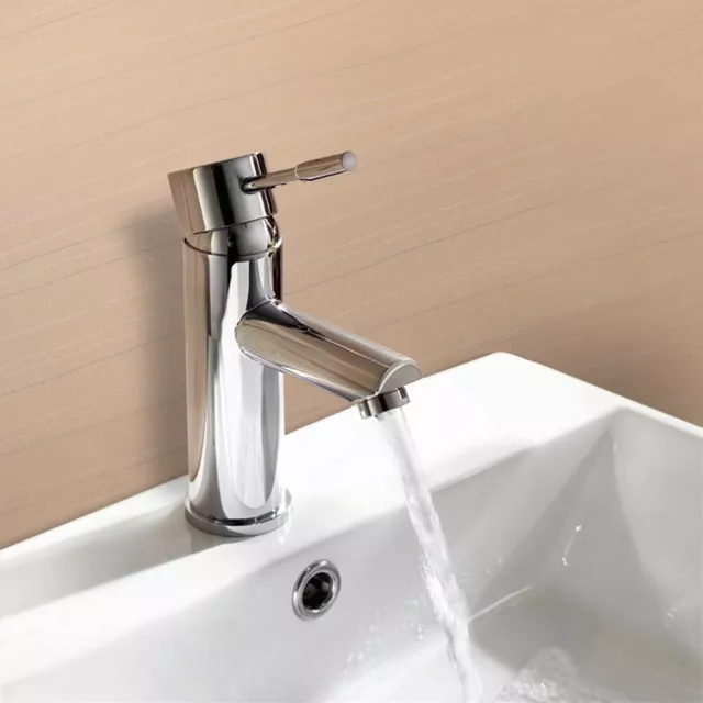 Cloakroom Mono Sink Basin Mixer Tap Bathroom Taps with Waste Chrome| Blossom