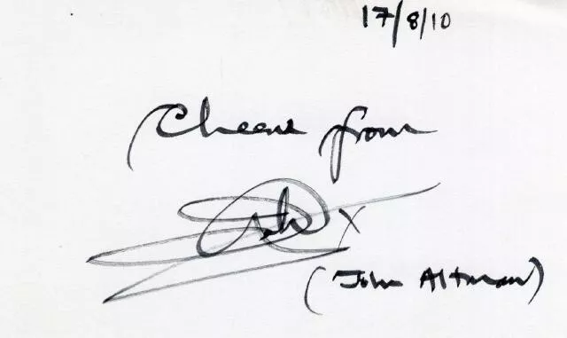 John Altman Hand Signed Card Autograph EastEnders