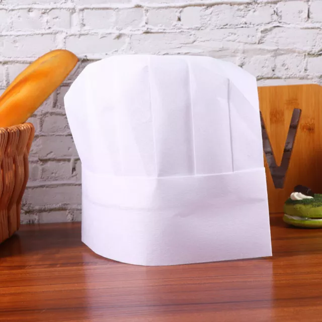 20 Pcs White Chef Hat Paper Hats Lightweight Chef Hat Paper Chef Hats Kids