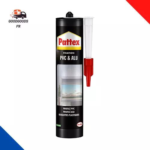 Pattex PVC & ALU, Mastic Colle Pour Fixations Sur PVC & Aluminium 450 G