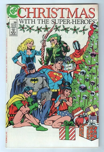 DC 1988 CHRISTMAS WITH THE SUPERHEROES No. 1 FN+ 6.5 100-Page Giant Adams, Byrne