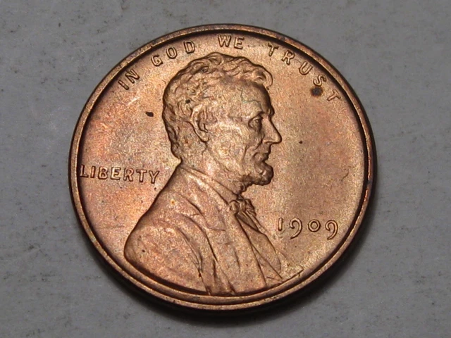 BU RED 1909 VDB Lincoln Wheat Penny Cent.  #23