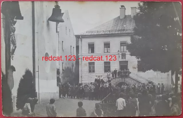 AK Abtransport der Kirchenglocke in Grafenau / Freyung-Grafenau Bayern 1914 Foto