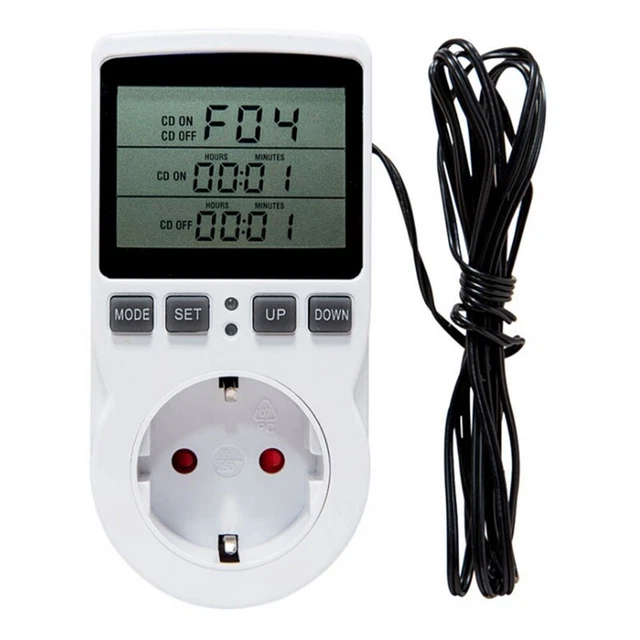 Regolatore di temperatura digitale, termostato, presa, spina, riscaldamento, KüHlu W3I2