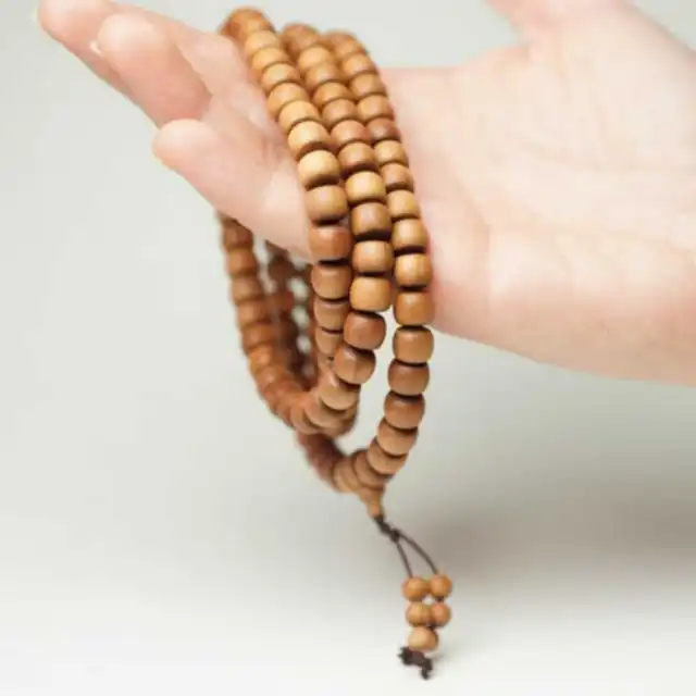 6-8MM Eaglewood Barrel beads Cuff Mala Buddha Lucky Bracelet Chain Mental