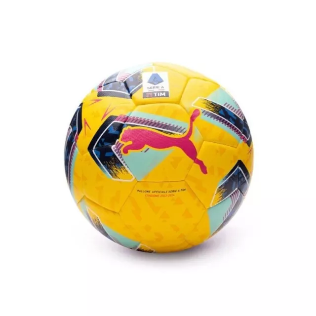 PUMA PALLONE CALCIO CALCETTO UFFICIALE SERIE A 2023/2024 GIALLO 084116 02 tg 4-5