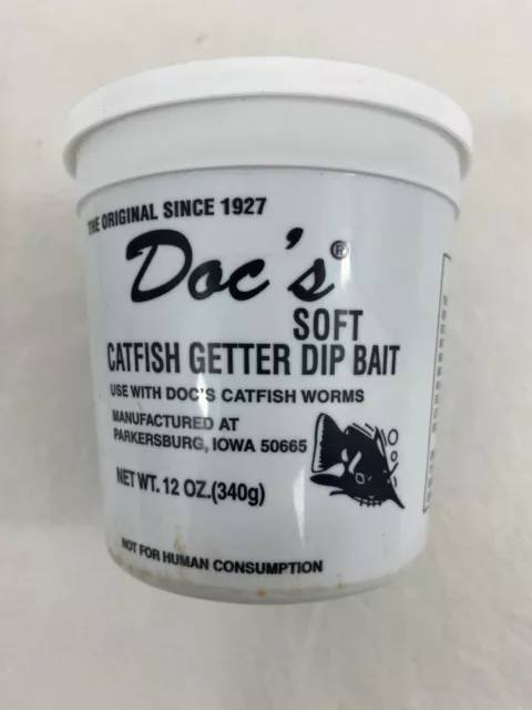 Doc's Soft Catfish Getter Dip Bait Regular Recipe 12 Oz Pail Docs Bait
